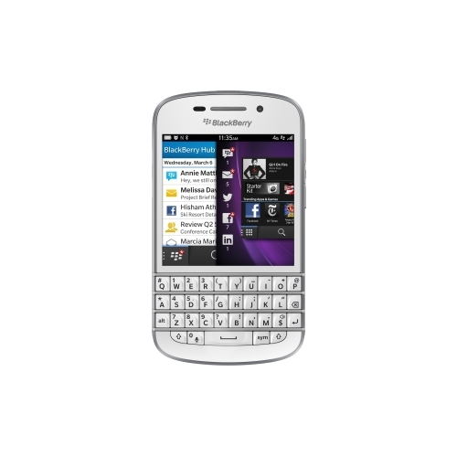 Blackberry Q10 weiß (QWERTZ, LTE, 3,10 Zoll Amoled-Display, DualCore, 1,5 GHZ, BlackBerry 10.2 OS)