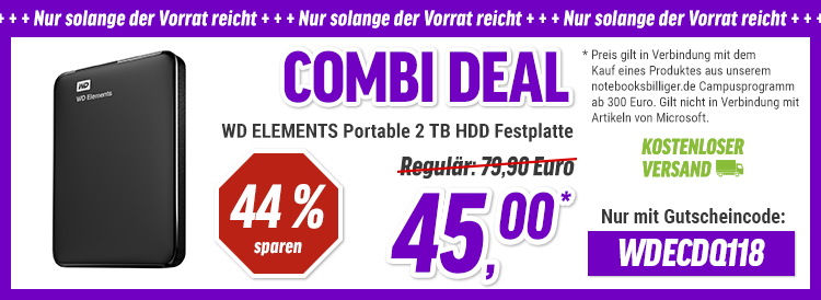 WD Elements Portable 2TB 2,5