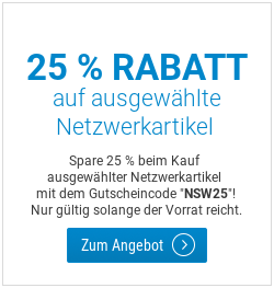 25 Prozent Rabatt auf ausgewählte Netzwerkartikel