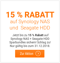 15 Prozent Rabatt auf Synology NAS und Seagate HDDs