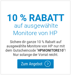 10 Prozent Rabatt auf Monitore von HP