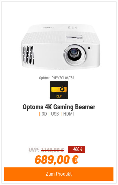 Optoma UHD38x 4K-Beamer - Gaming (240Hz), 4.000 ANSI Lumen, HDMI