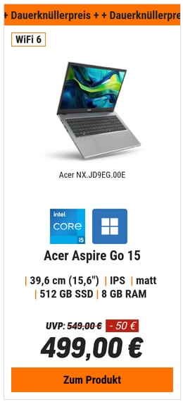 Acer Aspire Go 15 (AG15-71P-518V) 15,6" Full-HD, IPS, Intel i5-1334U, 8GB RAM, 512GB SSD, Windows 11