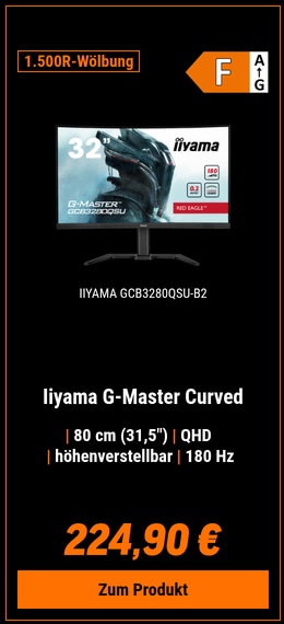 Iiyama G-Master GCB3280QSU-B2 Gaming Monitor - 180 Hz, HDMI, USB