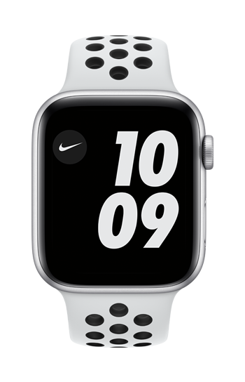 AppleWatch SE NIke Aluminium 44mm Silber Sportarmband platinum/schwarz bei  notebooksbilliger.de