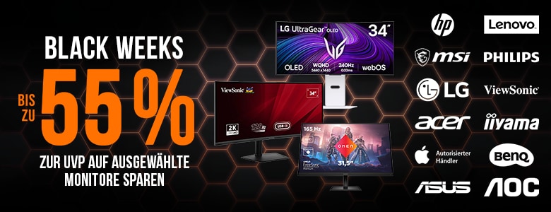 Monitor-Angebote bei den Black Weeks