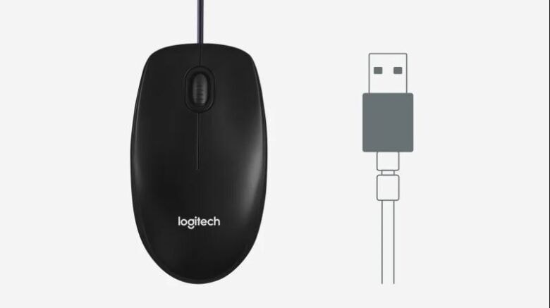 Logitech M100 Maus , Kabelgebunden,_1