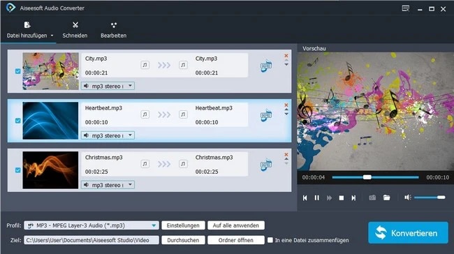 Oberfläche des Audio Converter Gold Edition von Markt+Technik.
