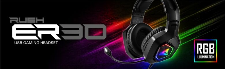 Sharkoon RGB Gaming Headset RUSH ER30, USB, schwarz Headset