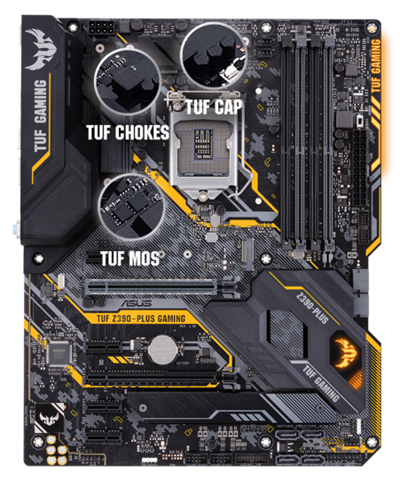 ASUS TUF Z390-Plus Gaming (WiFi) Mainboard + Intel i7-9700K