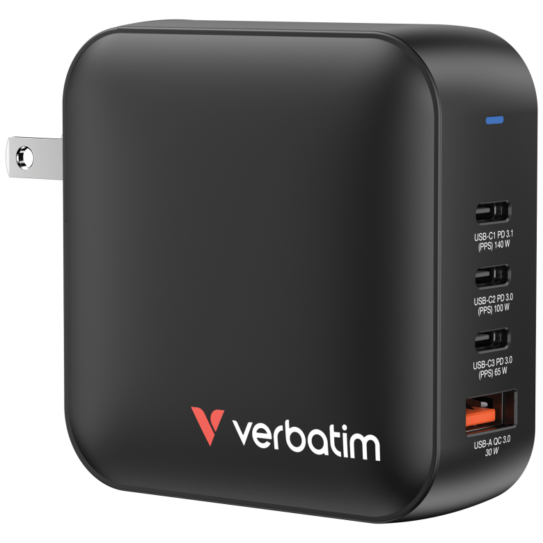 VERBATIM Mini GaN Netzladegerät 165W 4 Port US/EU/UK ADP_2