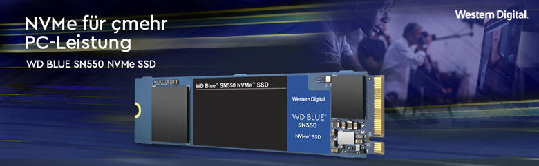 WD Blue SN550 NVMe SSD 500GB 2280 PCIe x4 Solid-State