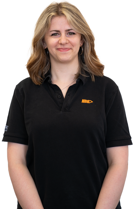 Young woman looking into the camera.