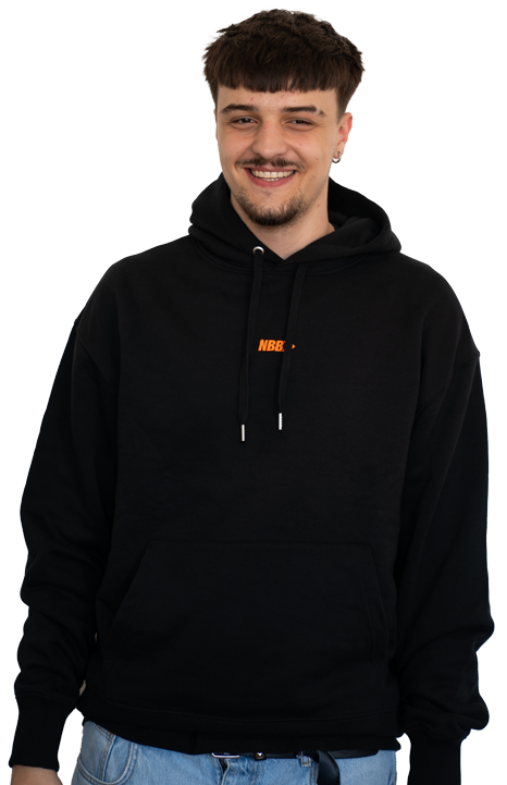 Young man smiling in the camera