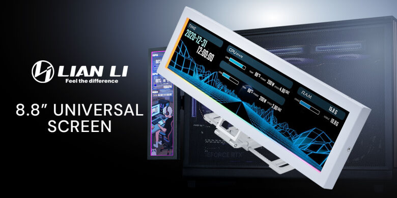 Lian Li 8.8 Zoll Universal Screen weiß_1