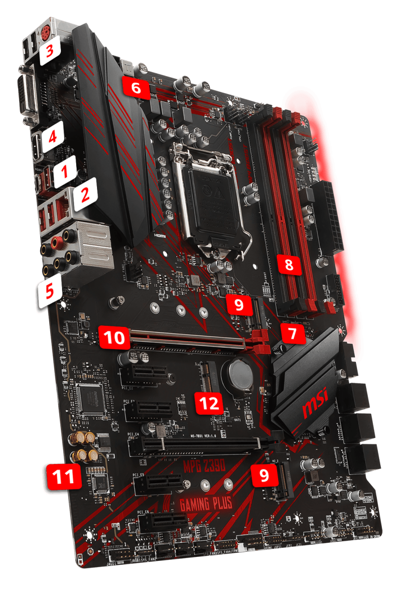 Lga 1151 Gaming Plus Z390 MSI MPG Z390 Gaming Plus Motherboard