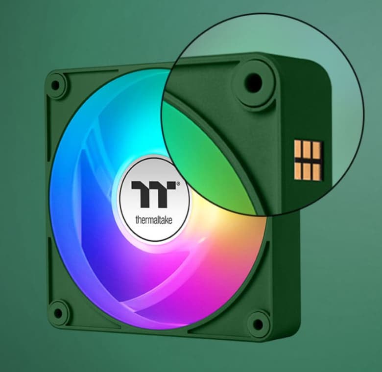 Thermaltake CT120 EX Reverse ARGB Sync Racing Green 3 Pack_6