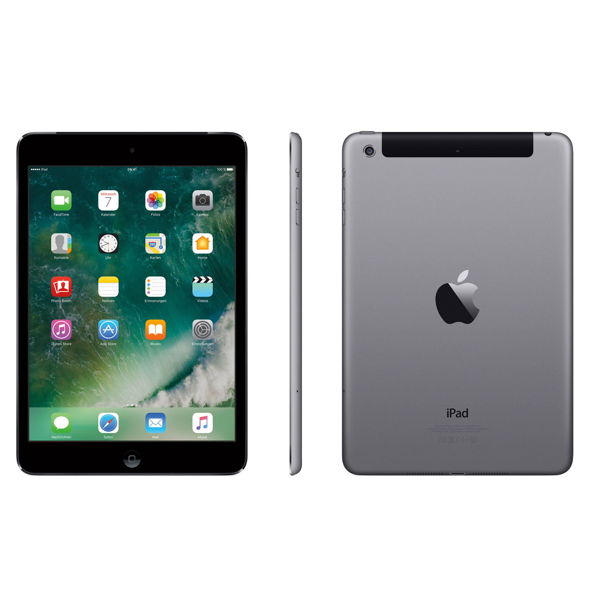 Apple iPad mini 2 32GB WiFi + Cellular - Spacegrau (4G LTE, Nano-SIM Slot) bei notebooksbilliger.de iphone mini 2 sim