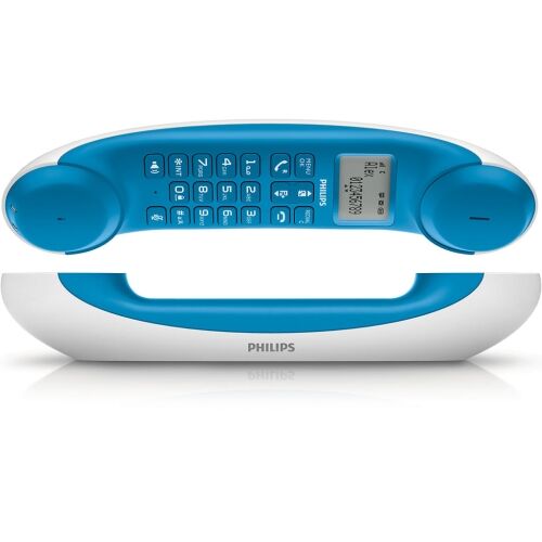 Philips Mira Design Telefon Mit Ab Weiss Blau M5551wa 38 Bei Notebooksbilliger De