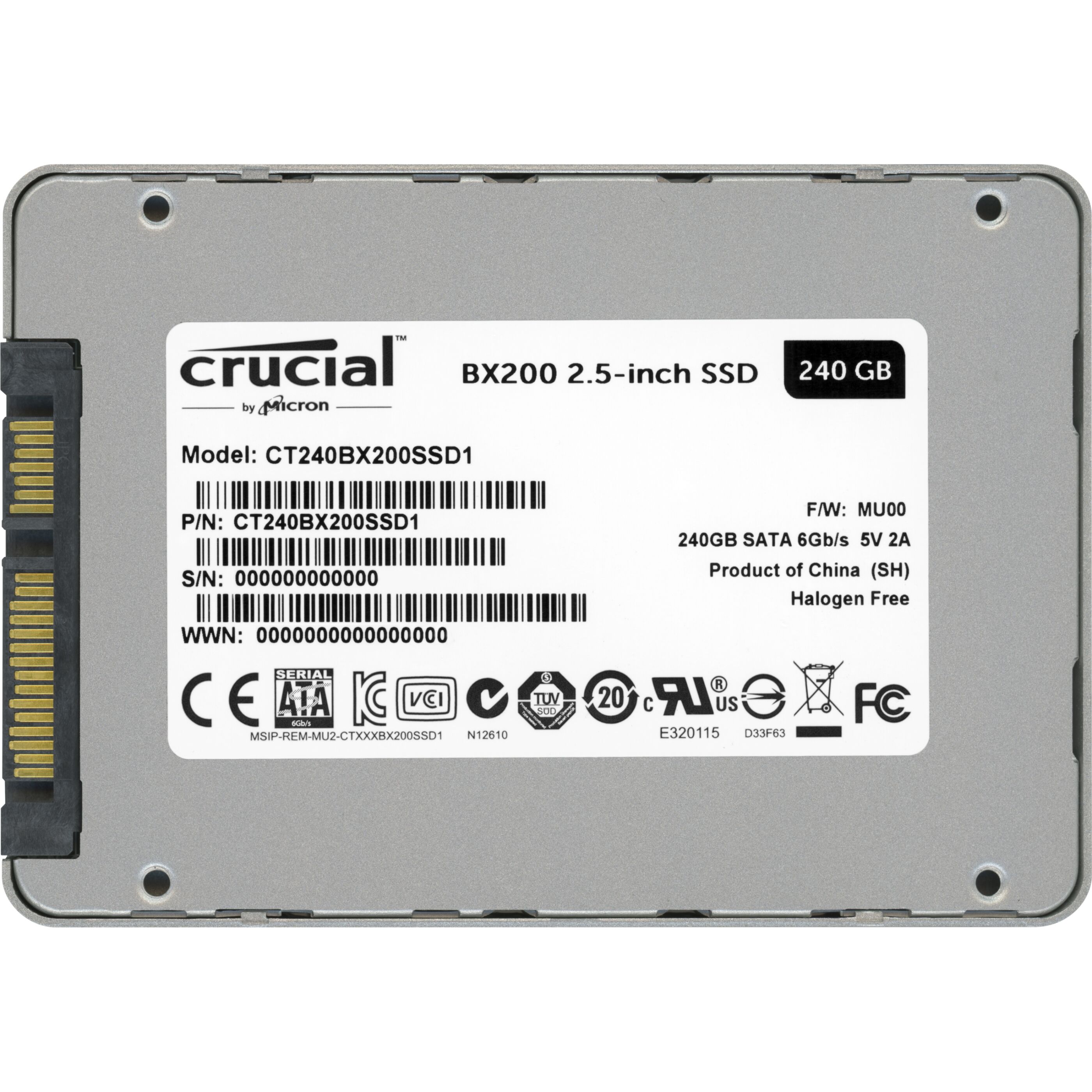 Crucial Ssd Bx200 240gb 2 5 Sata Iii 6gb S Bei Notebooksbilliger De