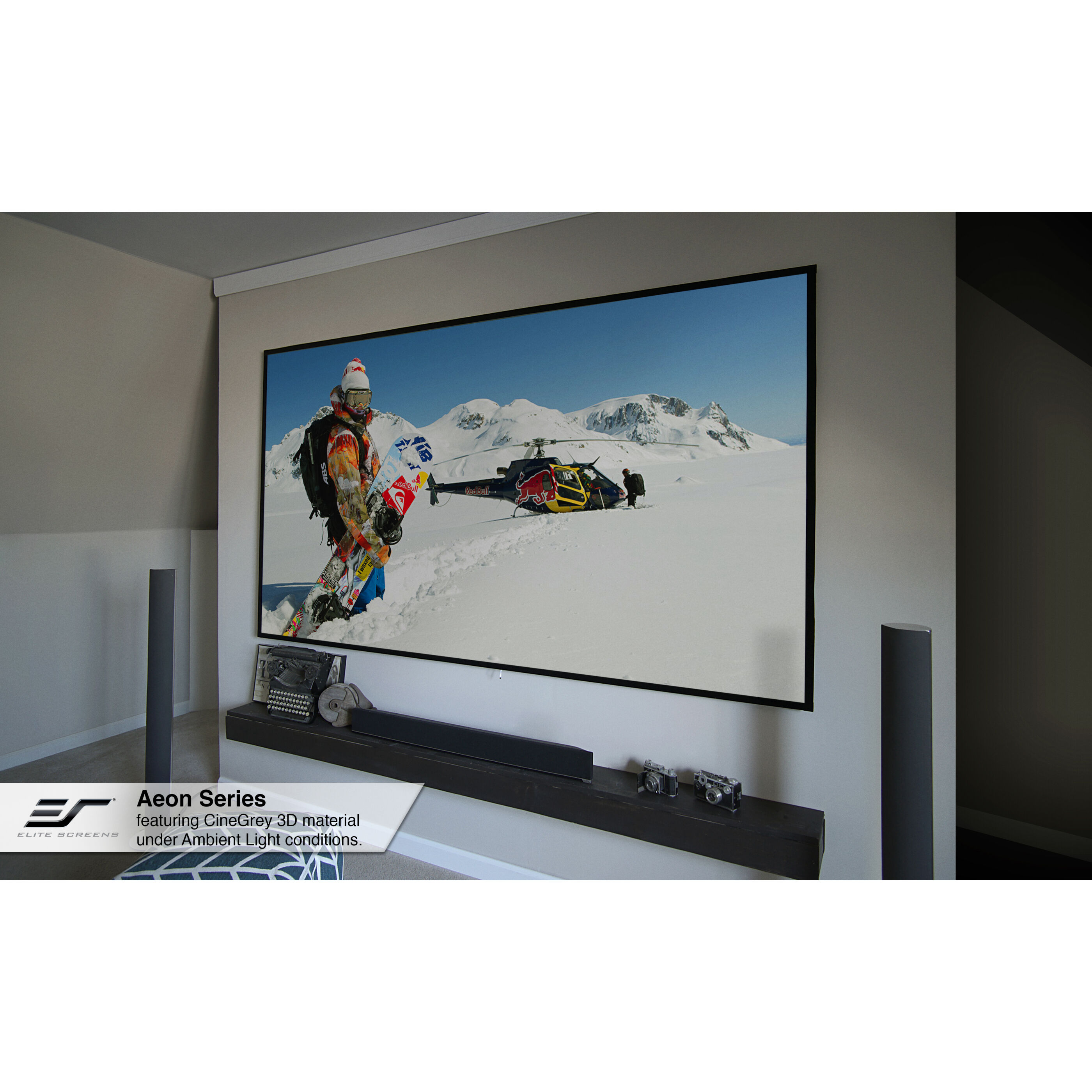 Elite Screens Aeon Edge Free Rahmenleinwand Format 16 9 243x137cm Bei Notebooksbilliger De