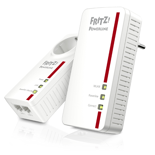 AVM FRITZ!Powerline 1260E WLAN Set [1200 Mbit/s, WLAN, Acces Point, AES 128 Bit Verschlüsselung]