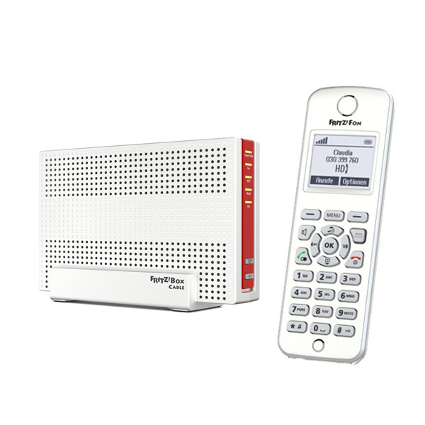 AVM FRITZ!Box 6591 Cable + Repeater 1200 - WLAN Mesh Router mit Kabelanschluss (max. MBit/s 1.733 + 800)