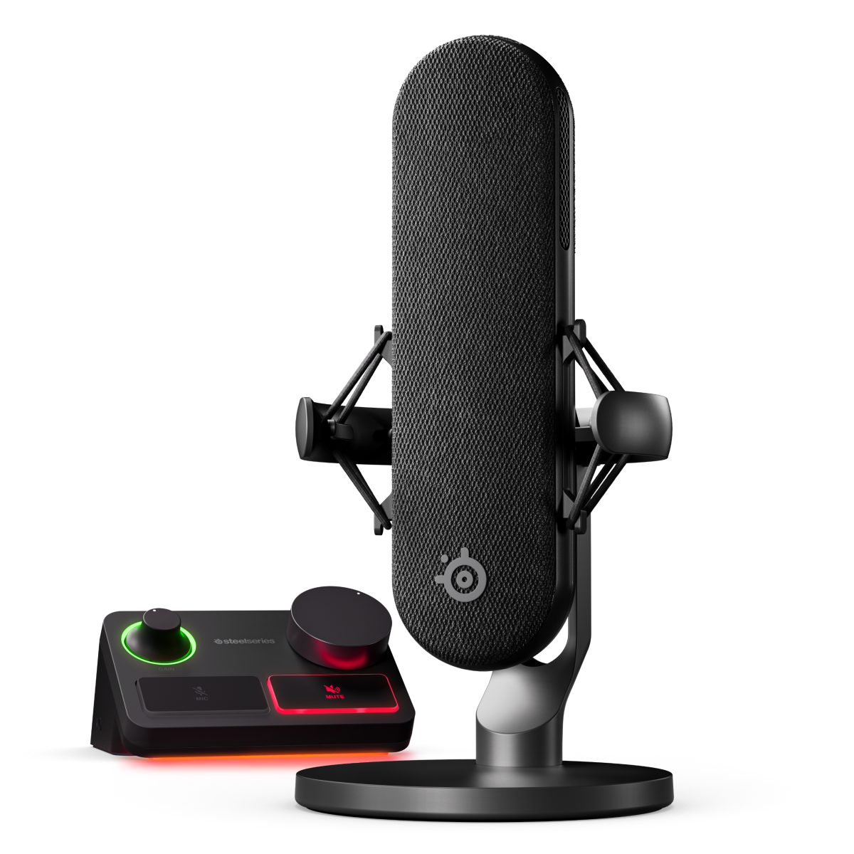 SteelSeries Alias Pro Gaming Mikrofon – XLR-Mikrofon + Stream-Mixer – perfekt fürs Streaming und Podcasts