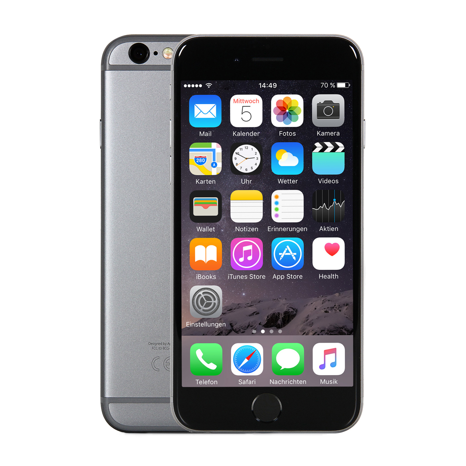 Apple iPhone 6 in Spacegrau (4.7-Zoll Retina Display, A8 CPU, 32 GB Speicher, 8MP Kamera, Touch ID & iOS 10.3)