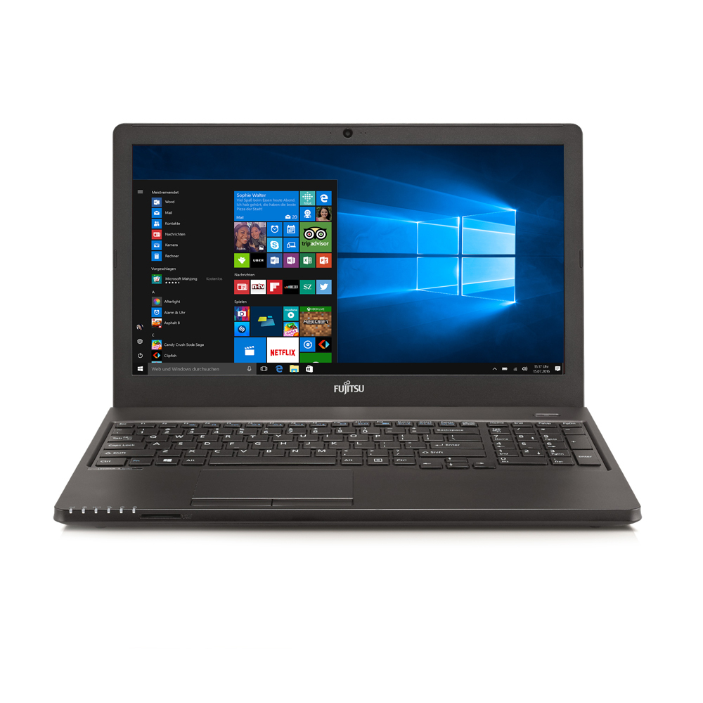 Fujitsu Lifebook Notebook (15.6-Zoll, Core i5 CPU, 16 GB RAM, 256 GB SSD & Windows 10)