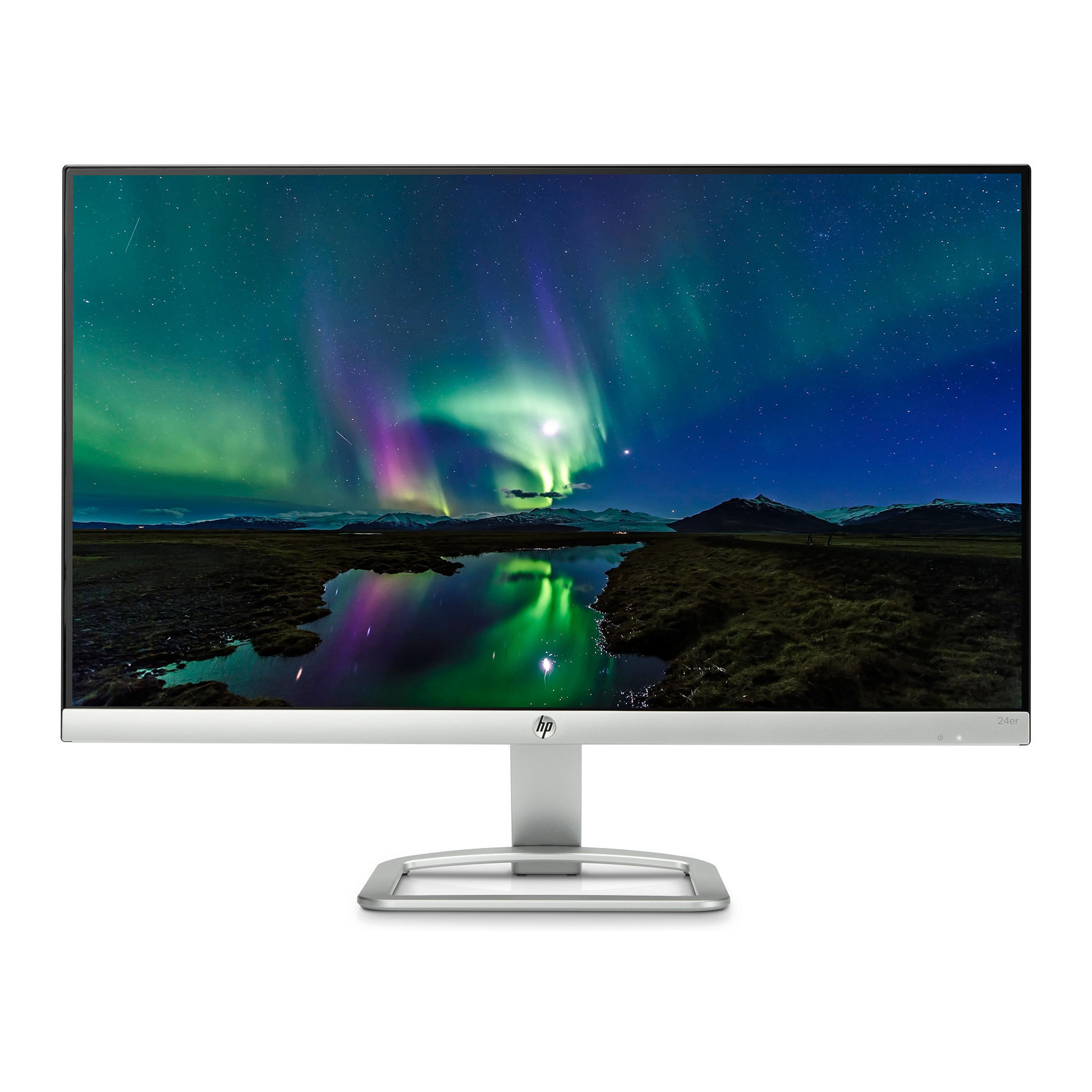 HP 24-Zoll Monitor (23.8-Zoll, HDMI, VGA, Kontrast 5.000.000:1, 7 ms, silber-weiß)