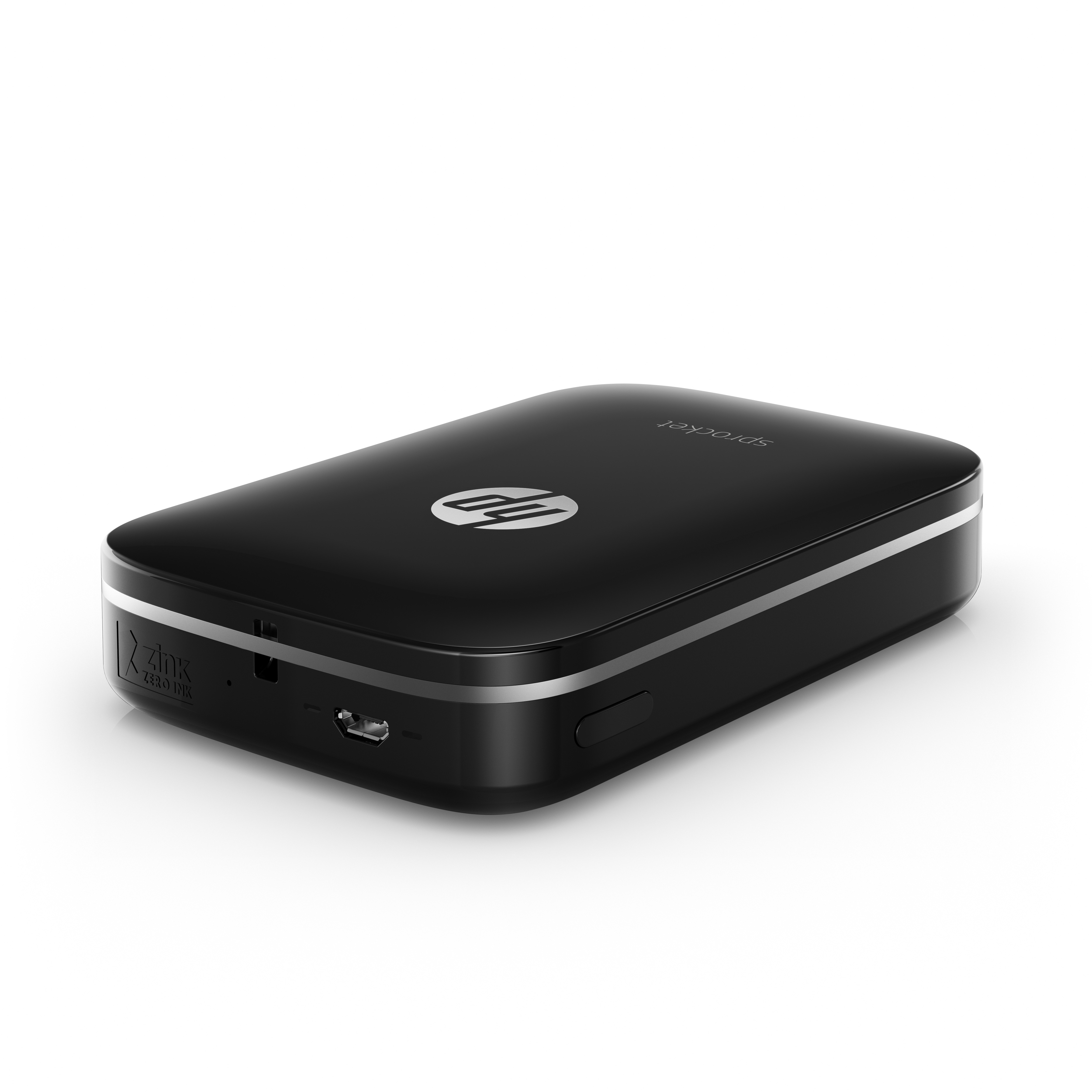 HP Sprocket-Fotodrucker X7N08A in Schwarz + 2x Zink Fotopapier