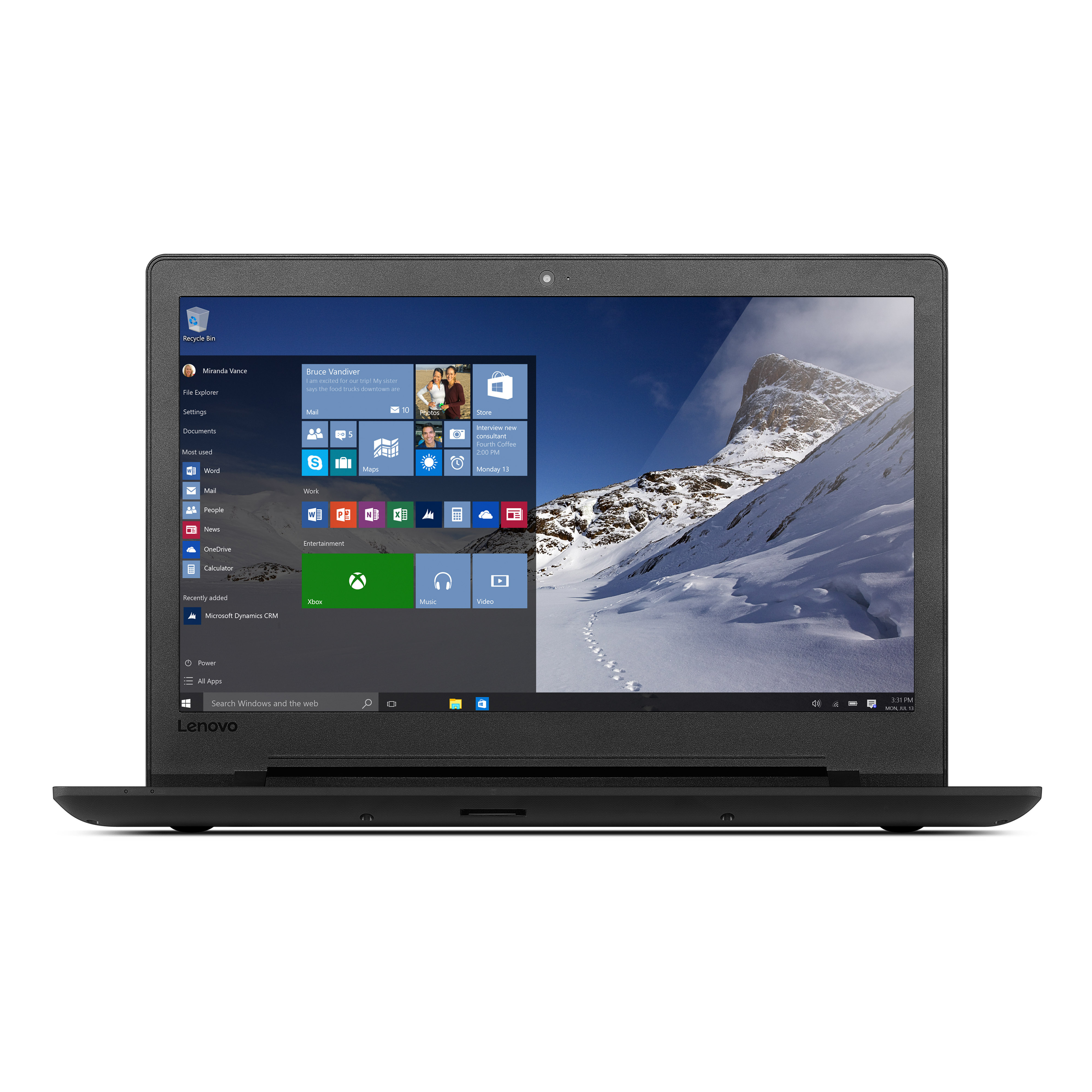 Lenovo Notebook (15.6-Zoll, Intel Dual-Core i5-6200U, 8 GB RAM, 1 TB HDD, DVD & Windows 10)