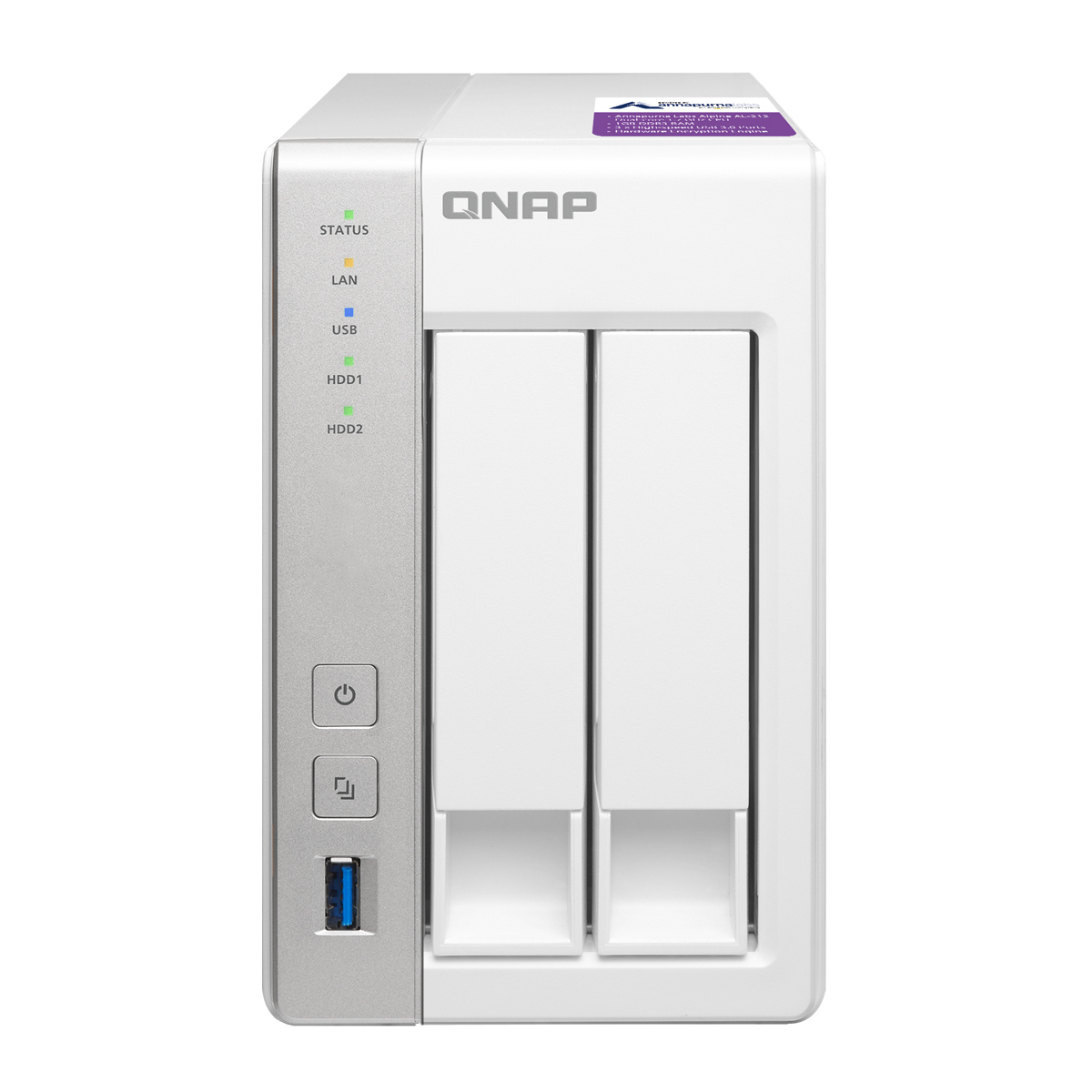QNAP Systems TS-231P TurboNAS 2-Bay (0/2, SATA 3Gb/s HDD/SSD, 2x Gigabit LAN, 3x USB 3.0, 1 GB RAM)